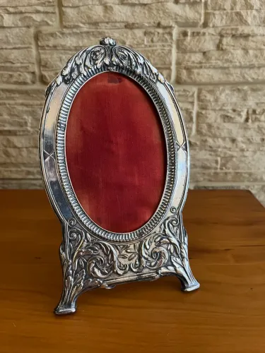 Lindo porta retrato Prata Wolff antigo