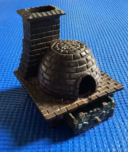 Miniatura Decorativa de Forno a Lenha de Cobre