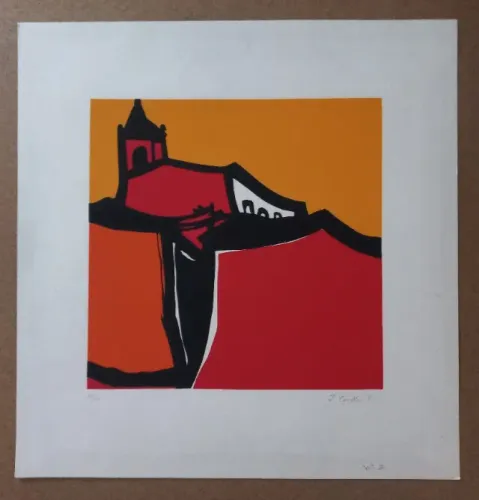Gravura de Fernando Coelho - Quadro em serigrafia    