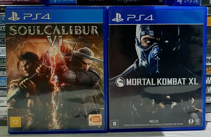 Jogos Ps4 Combo Soul Calibur VI + Mortal Kombat XL (Com todas as Dlc's no disco)