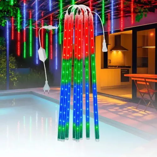 CASCATA LED 8 TUBOS- COLORIDA 5Ocm 