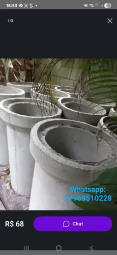 Manilha de concreto 40 por 1 metro 