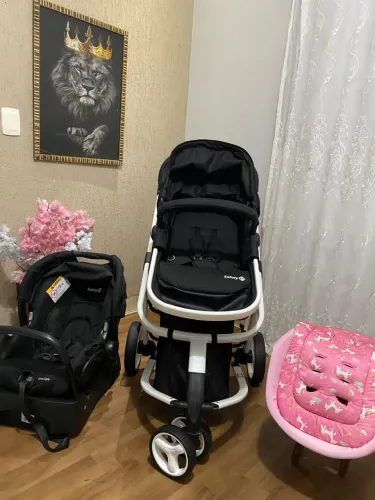 Carrinho de luxo importado (acopla bebê conforto, Moisés)