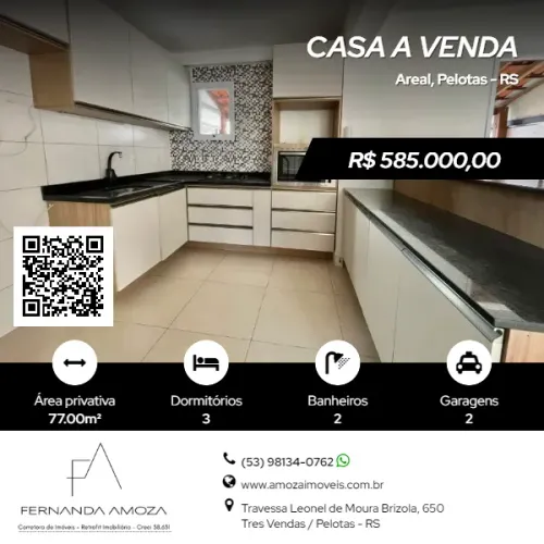 Casa em Condomínio fechado no Areal