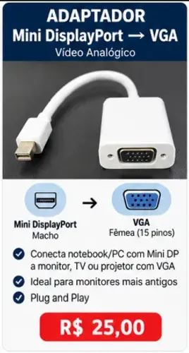 Adaptador Mini DisplayPort ? VGA