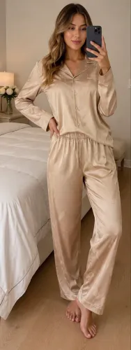 Pijama longo Cetim Victoria?s Secret