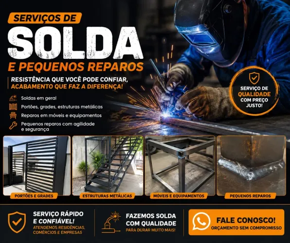 Precisando soldar alguma coisa, entre em contato