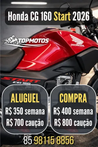 R$350 - Aluguel/Locação Moto