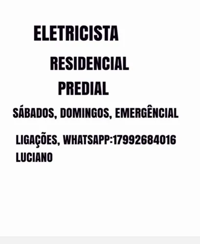 Eletricista especializado,residêncial,predial