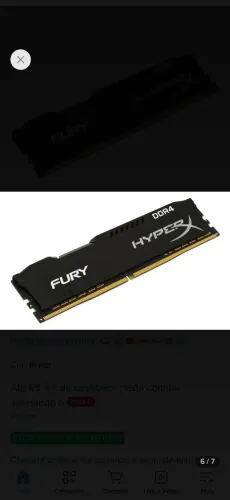 Memória RAM Kingston FURY Beast 16GB DDR4 3200MHz CL16 Preto - Original