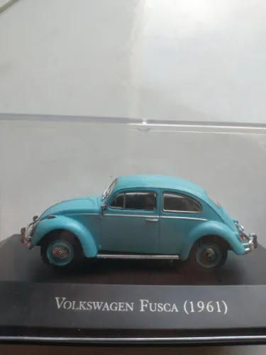 Miniatura Fusca 1961 carros inesquecíveis do Brasil