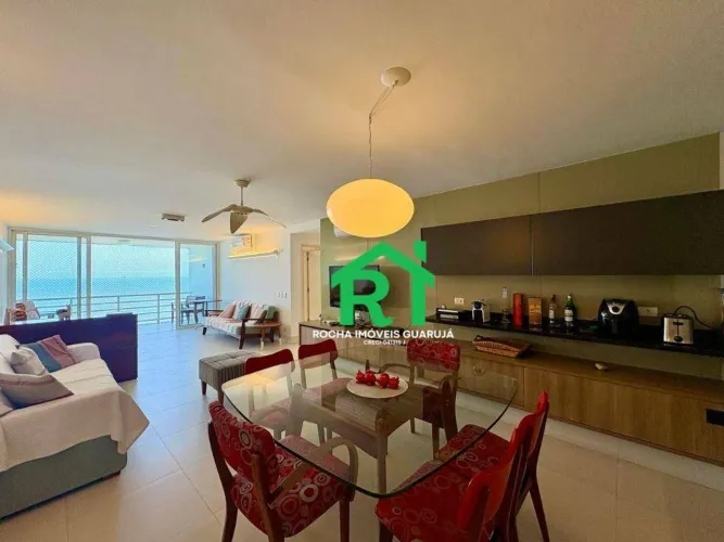 Apartamento frente mar com 2 quartos (2 suítes), 1 vaga à venda em Pitangueiras, Guarujá