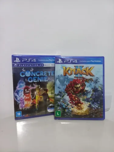 Jogos PS4 Lacrados - Knack 2 e Concrete Genie (Mídia Física)