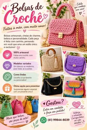 Bolsas em crochê