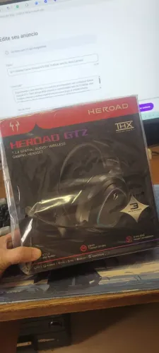 QCY Headset Gamer Heroad GT2 RGB Tri-Mode sem fio, Novo Lacrado!