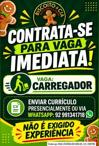 OPORTUNIDADE DE EMPREGO (CENTRO/MANAUS)