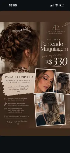Maquiagem + penteando