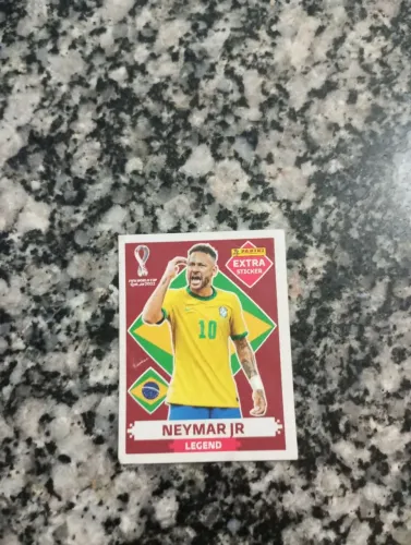 NEYMAR JR LEGEND EXTRA STICKER PANINI COPA DO MUNDO 2022 RARA