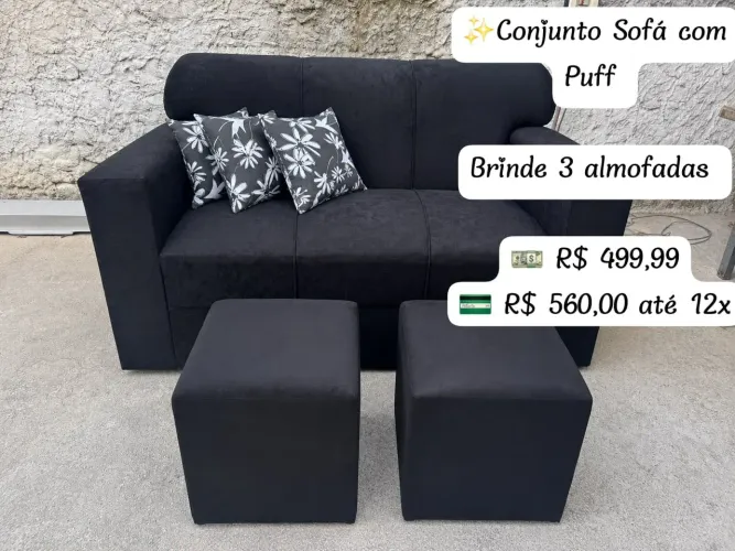 Sofá com puff