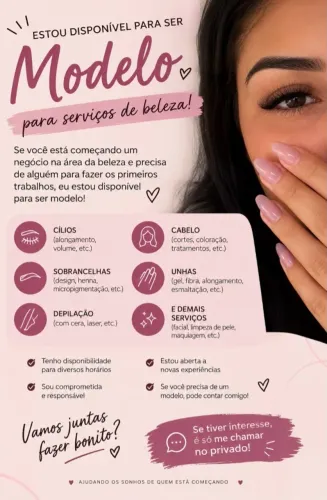 Disponível para ser modelo