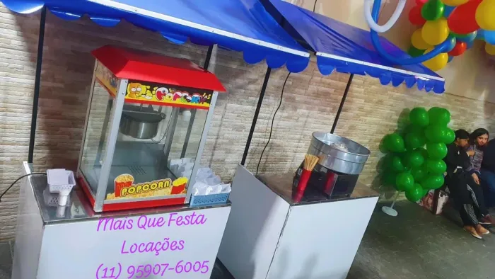 Barraquinha de Crepe, Mini Pizza, Mini Churros, Batata Frita, Doces Juninos, Pipoca Doce