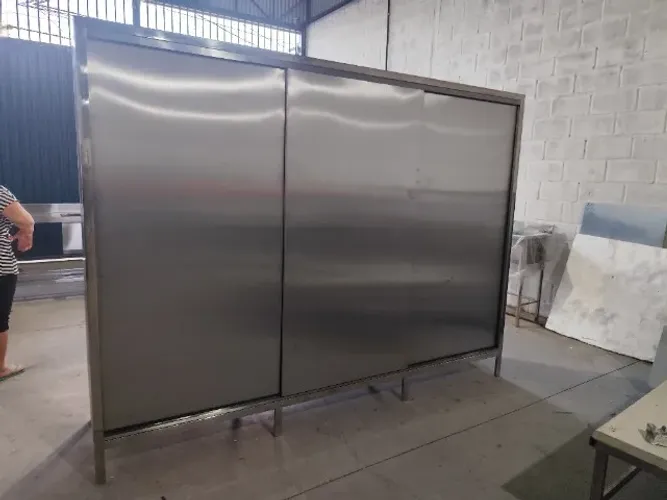 Armário inox porta de correr 2000×600×900 mm