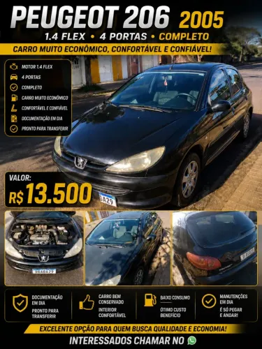 Peugeot 206 Presence 1.4/ 1.4 Flex 8V 3P 2005