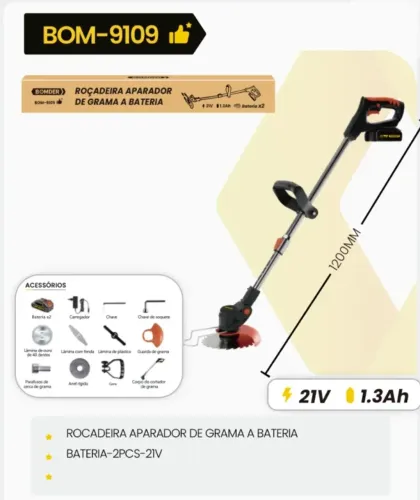 ROÇADEIRA APARADOR DE GRAMA BOM-9109 BOM VINK