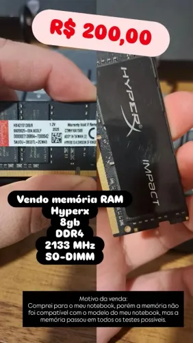 MEMÓRIA RAM HYPERX