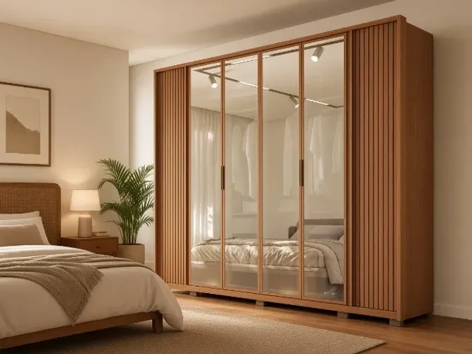 Guarda-Roupa Milão 6 Portas Reflecta 2,44m MDF (NOVO A PRONTA ENTREGA)