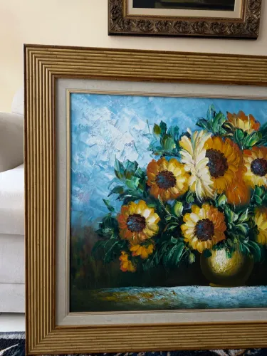 Quadro de Flores Provençal de Girassóis 