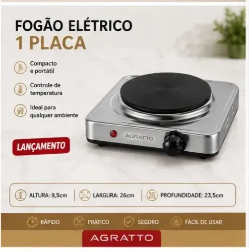 Fogão elétrico 1 boca