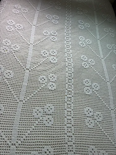 Colcha em crochê solteiro