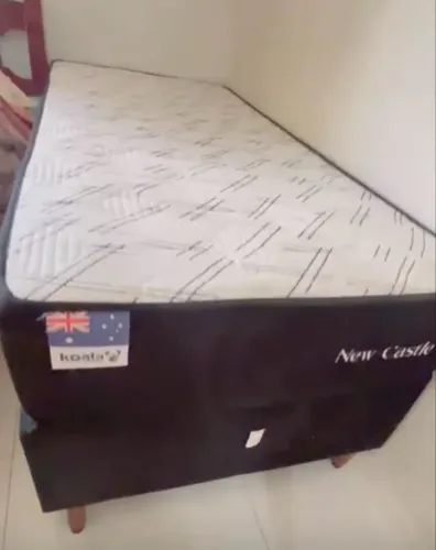 Cama box solteiro com cabeceira