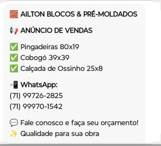 Ailton Blocos & Pré- Moldados 