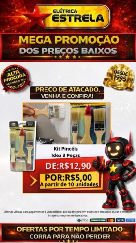Kit Pincéis Idea 3 Peças - Oferta Especial a partir de 10 unidades
