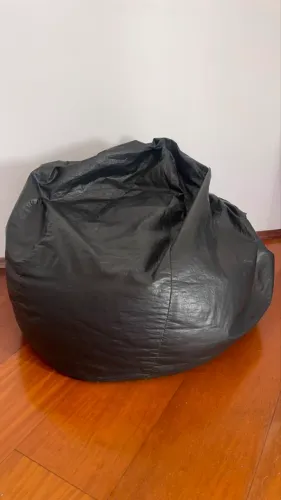 Puff preto - estilo saco