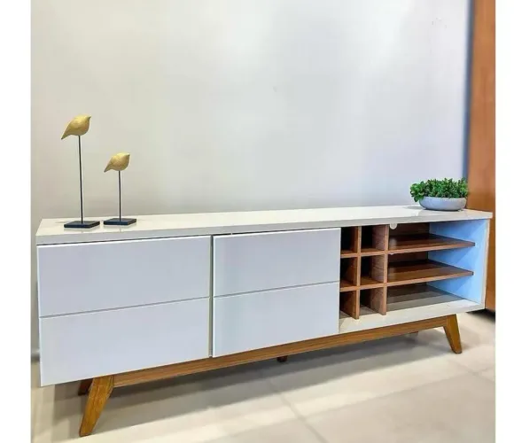 Rack Noronha para tv até 80 C/espaço p/adega novo a pronta entrega