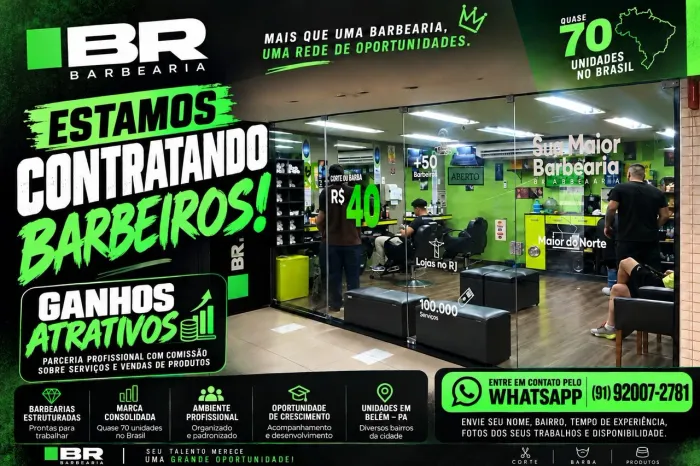 BR Barbearia | Vagas para barbeiros | Belém-PA 