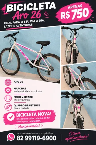 Bicicleta nova Aro 26