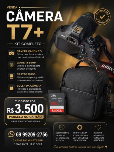 Vendo câmera Cânon T7+