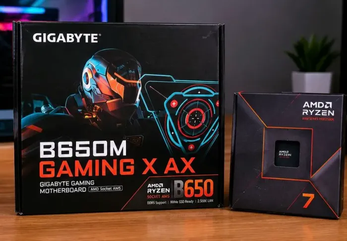 Kit Upgrade AMD - Placa-mãe Gigabyte + Processador Ryzen 7