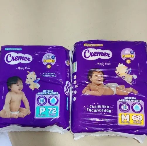 Fralda creme P 72 por 30 reais já vendeu a M