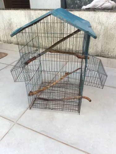 Gaiola grande para casal com 2 alçapões