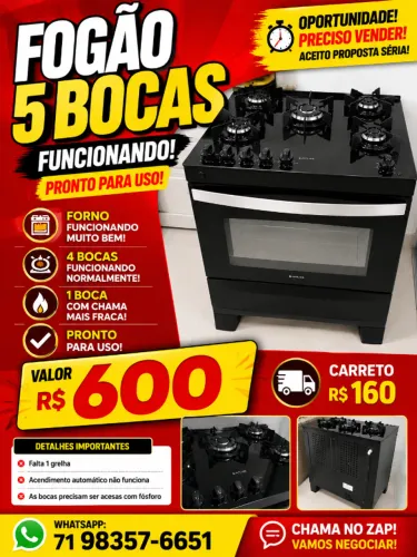 FOGÃO FUNCIONANDO | FORNO FUNCIONANDO | PREÇO DE OPORTUNIDADE