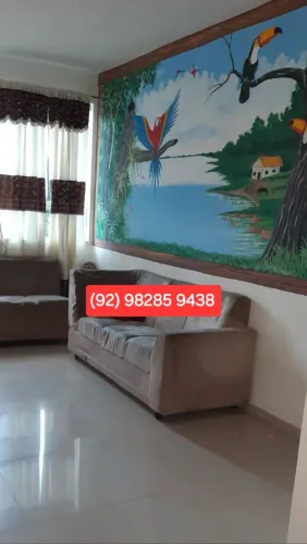 Apto todo mobiliado com pintura regional próx a Sefaz, TJ e Manauara Shopping 