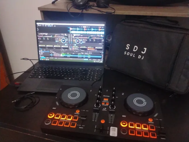 DDJ-FLX2 com BOLSA e Cabo p2 para p2