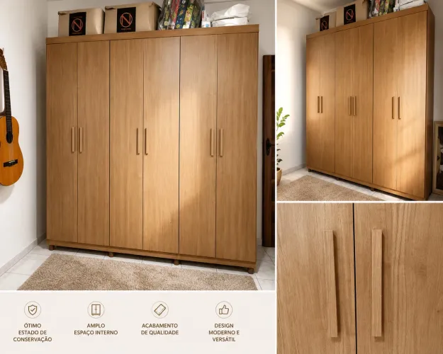 Guarda Roupa 6 Portas 3 Gavetas