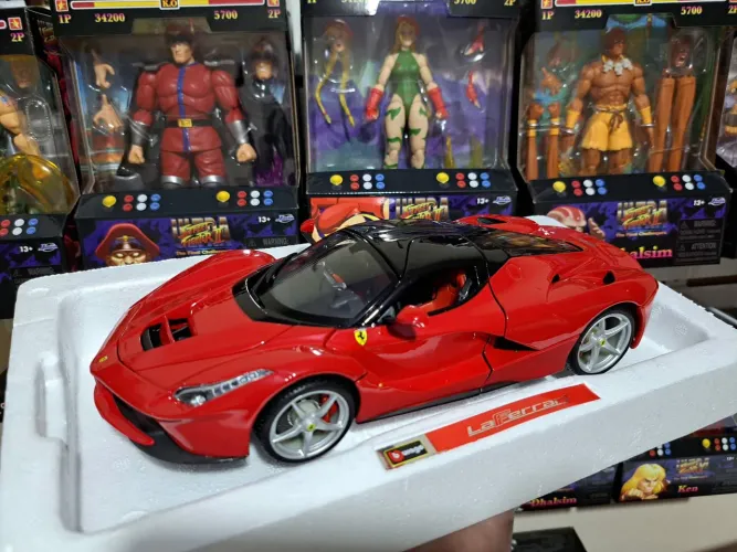 Miniatura 1:18 La Ferrari Signature Series 25,5 Cm Vermelha Bburago Metal Novo 