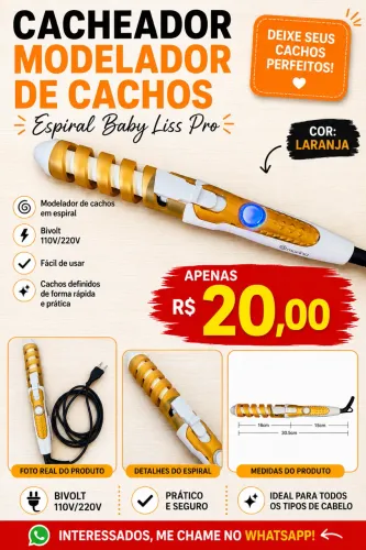 CACHEADOR MODELADOR DE CACHOS ? Espiral Baby Liss Pro